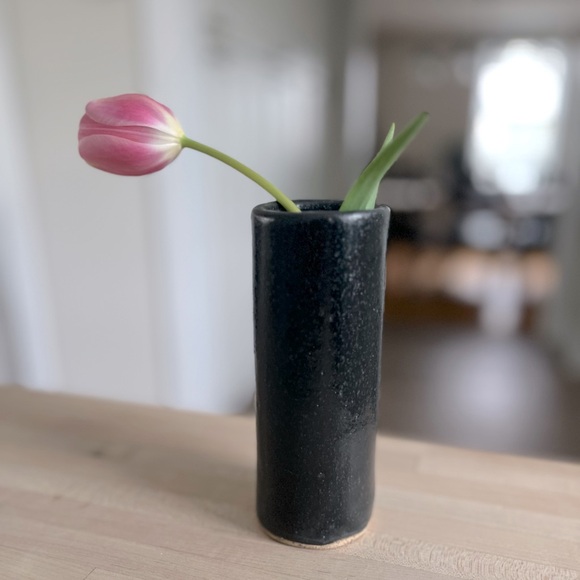 Innerspacism Other - Innerspacism Handmade Ceramic Black Igneous Tube Flower Object Vase